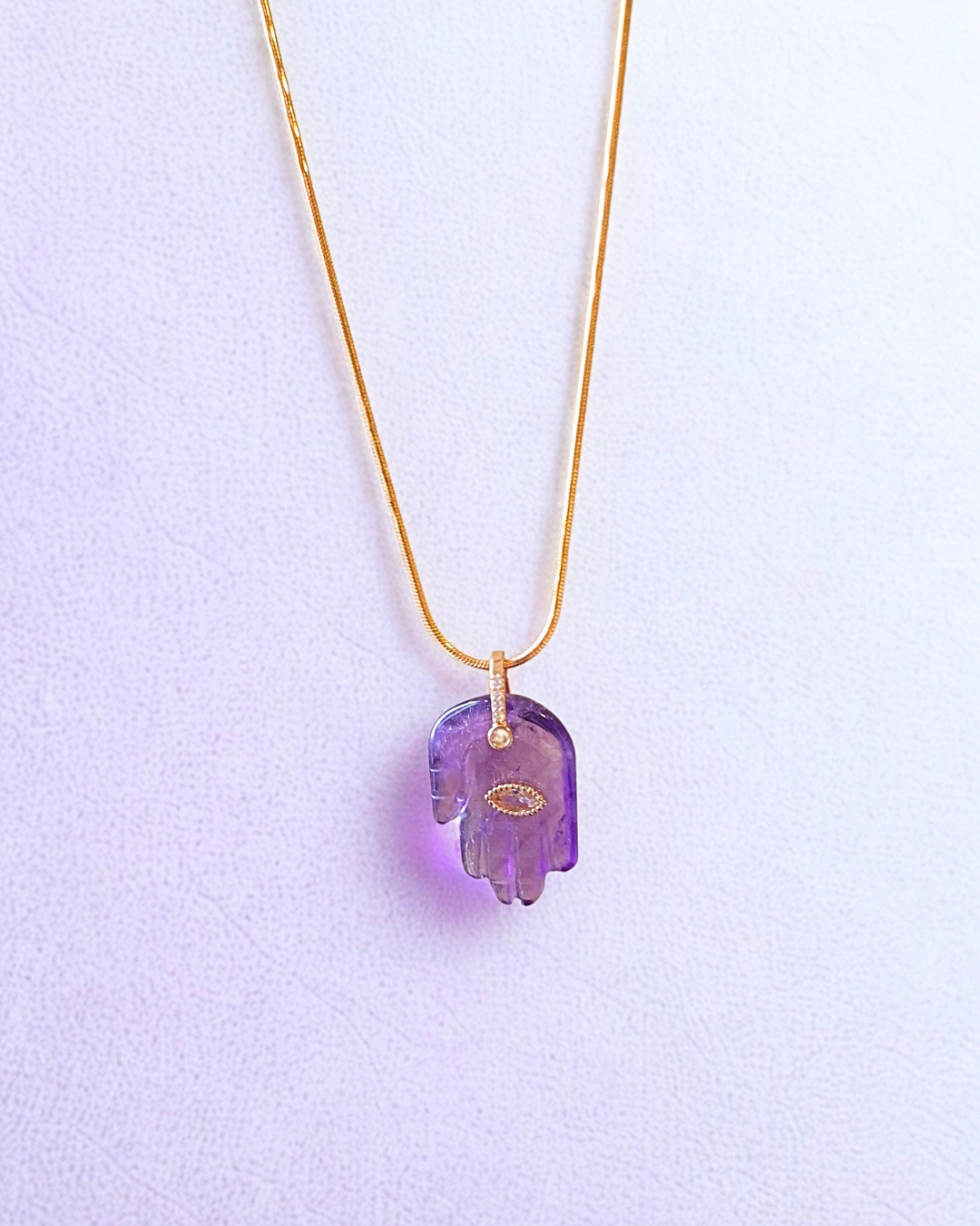 COLAR HAMSA AMETISTA