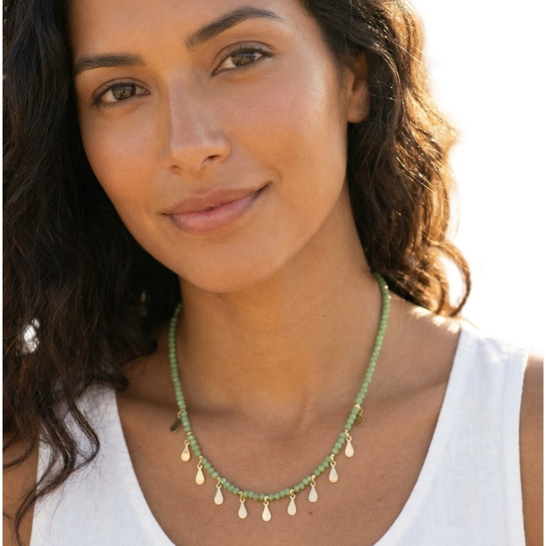 COLAR DE ZIRÔNIAS COM GOTAS