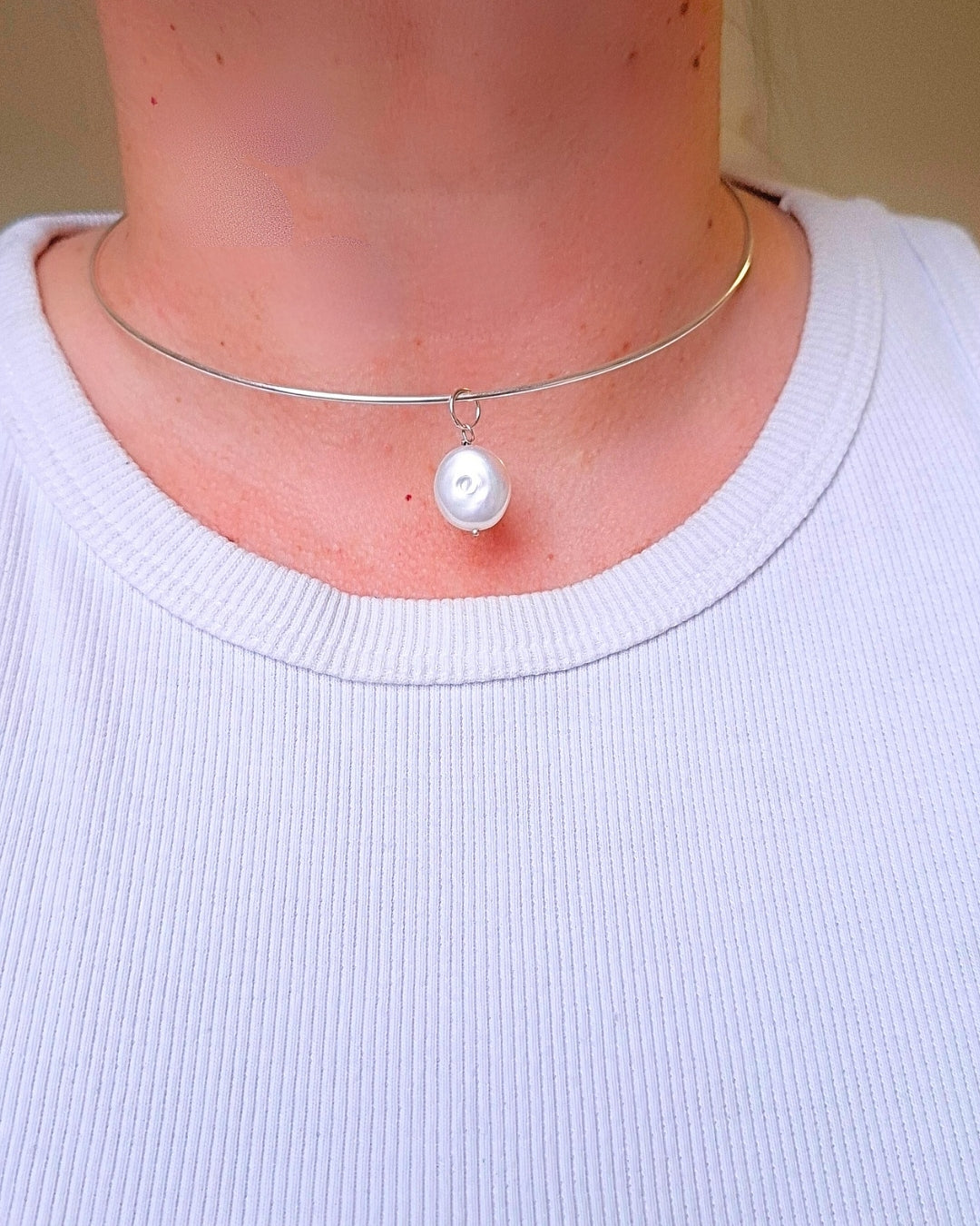 COLAR ARO PRATA E PÉROLA