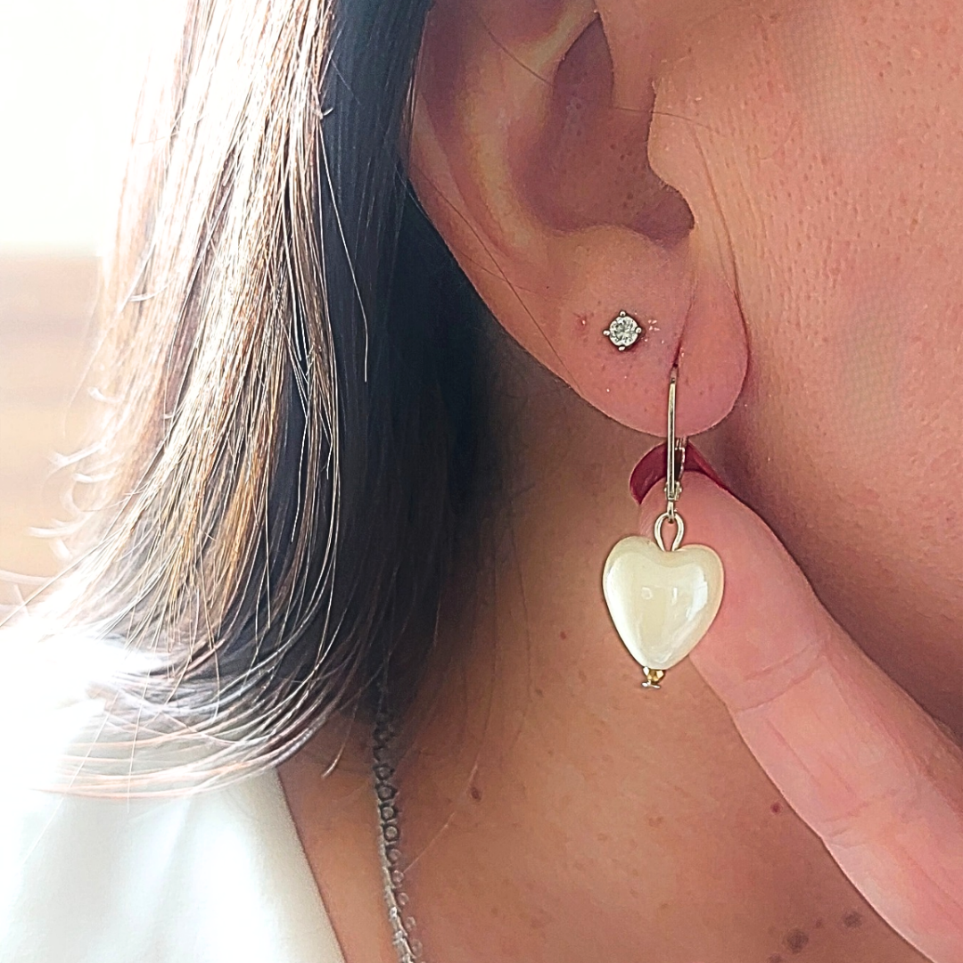 BRINCO CORAÇÃO CERÂMICA