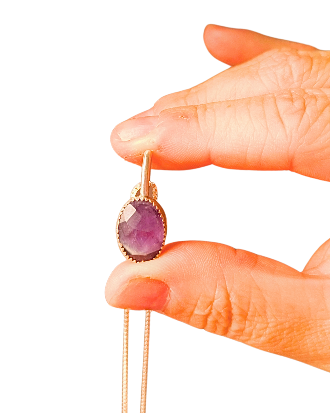 COLAR AMETISTA OVAL