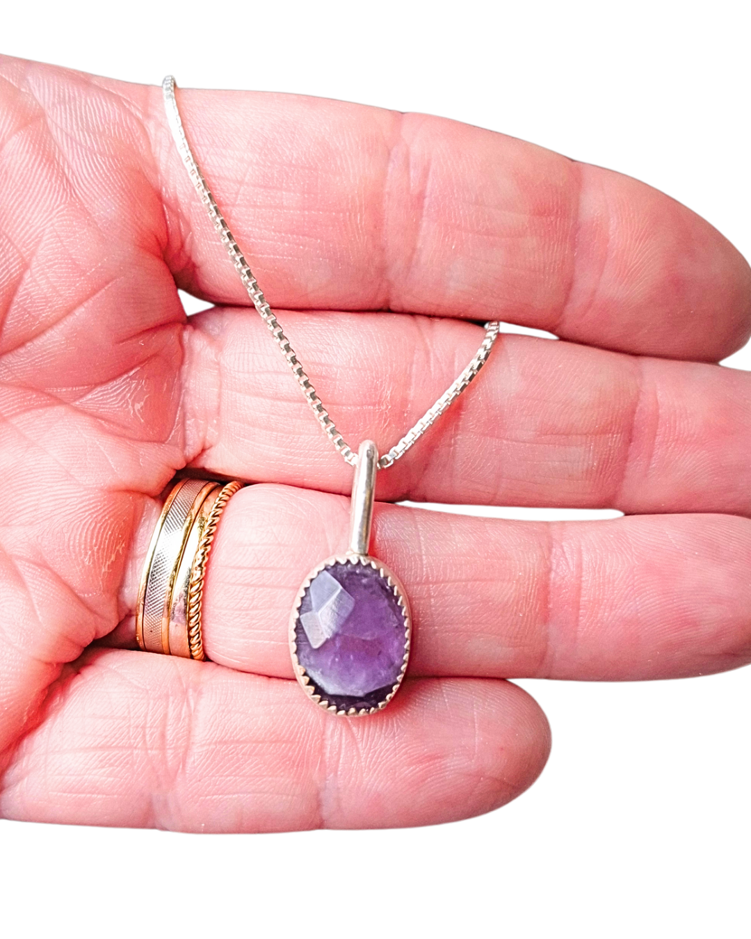 COLAR AMETISTA OVAL