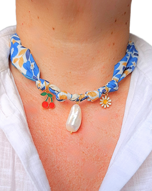 COLAR LENÇO PÉROLA