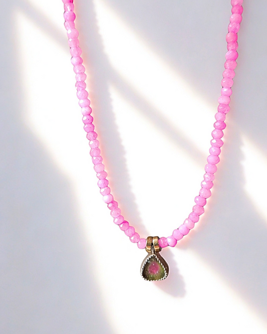 COLAR JADE E TURMALINA