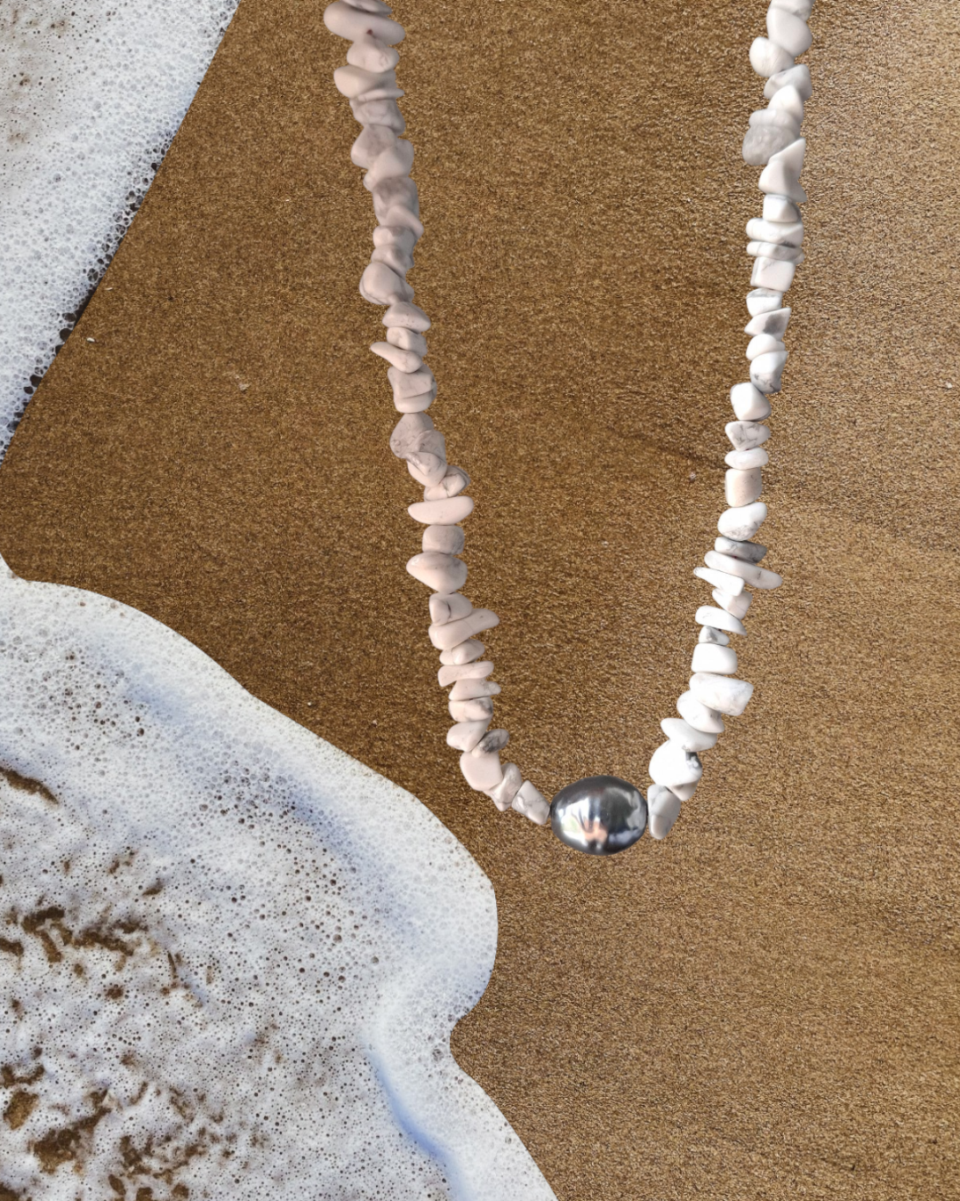 COLAR HOWLITA E PÉROLA