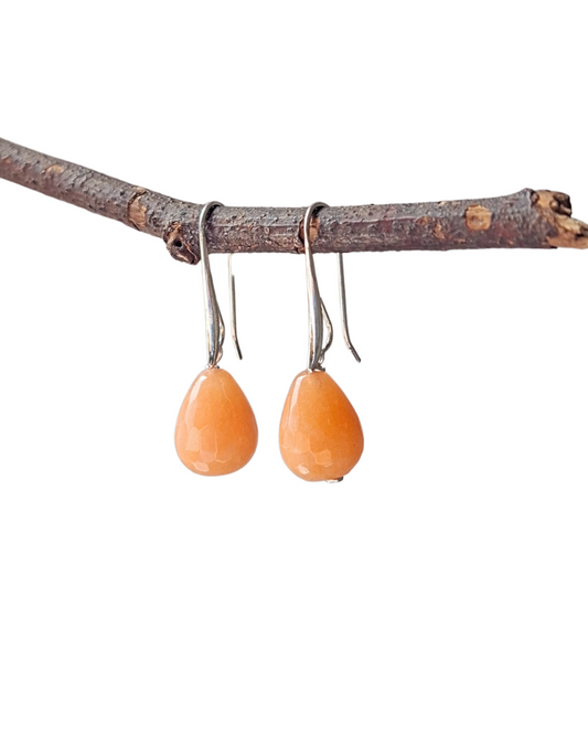 BRINCO PÉTALA ÁGATA LARANJA