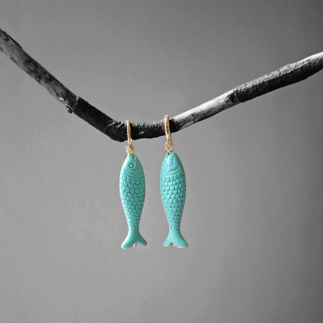 BRINCO PEIXE TURQUESA