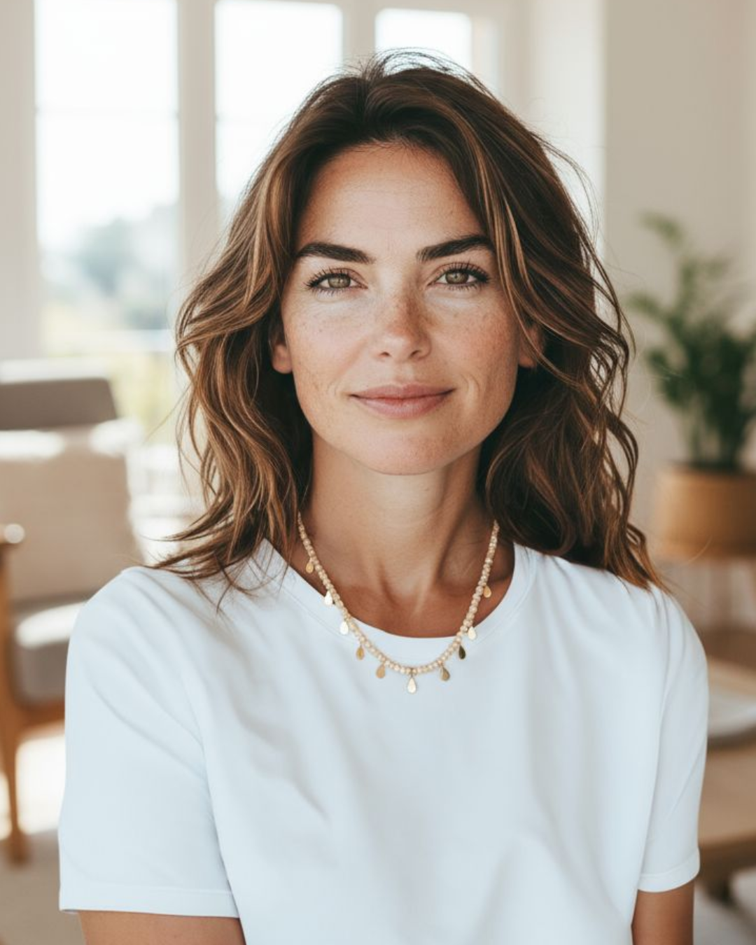 COLAR DE MADREPÉROLA COM GOTAS