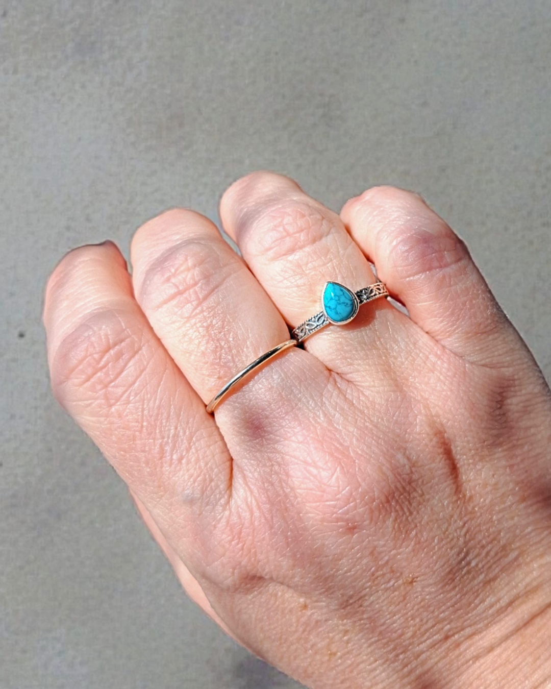 ANEL GOTA TURQUESA