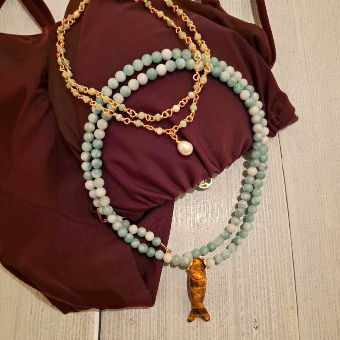 COLAR DE JADE PEIXE
